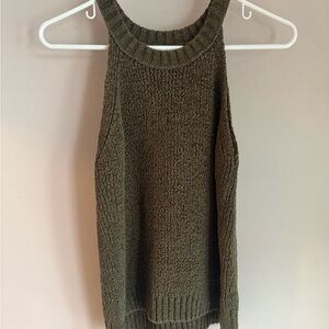 Elegant Olive Sleeveless Sweater